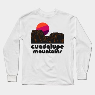 Retro Guadalupe Mountains ))(( Tourist Souvenir National Park Design Long Sleeve T-Shirt